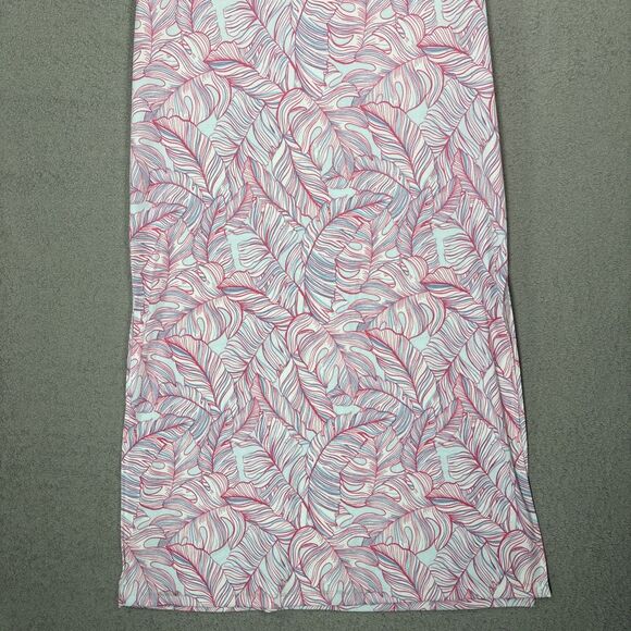 Stella Parker Size M Maxi Dress Jersey Knit Lightweight‎ Pink Blue Coral Resort - Picture 11 of 13